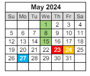 District School Academic Calendar for Desert Garden Elementary School for May 2024
