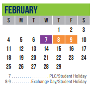 District School Academic Calendar for Excel Academy (murworth) for February 2024