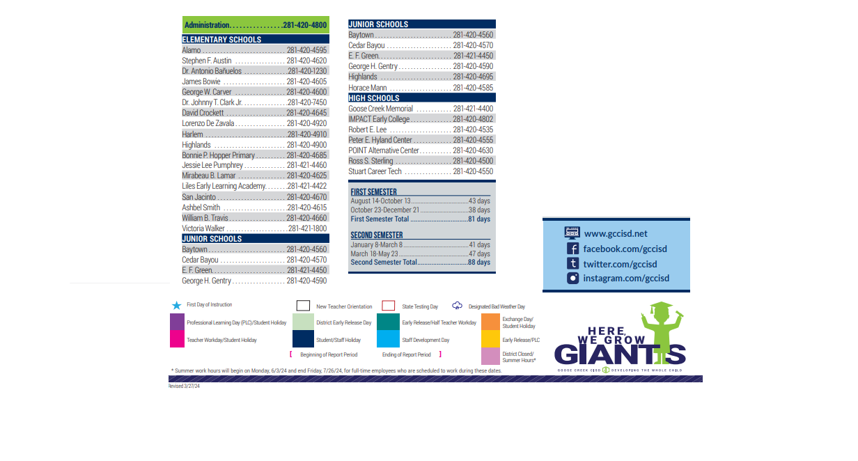 District School Academic Calendar Key for Excel Academy (murworth)