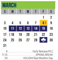 District School Academic Calendar for Lorenzo De Zavala Elementary for March 2024