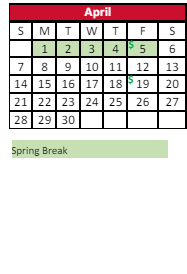 District School Academic Calendar for Chandler Elementary School for April 2024