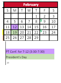District School Academic Calendar for Chandler Elementary School for February 2024