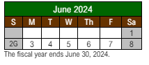 District School Academic Calendar for Lewis And Clark Elementary School for June 2024