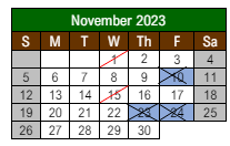 District School Academic Calendar for Lewis And Clark Elementary School for November 2023