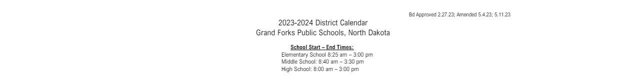 District School Academic Calendar for Lewis And Clark Elementary School