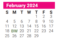 District School Academic Calendar for Juan Seguin Elementary for February 2024