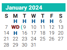 District School Academic Calendar for Colin Powell Elementary for January 2024