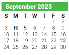 District School Academic Calendar for Colin Powell Elementary for September 2023