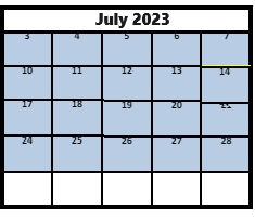 District School Academic Calendar for Mountain View Learn Cnt for July 2023