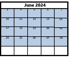 District School Academic Calendar for Mountain View Learn Cnt for June 2024