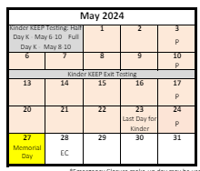 District School Academic Calendar for Valley Crest School for May 2024