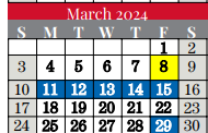 District School Academic Calendar for Colleyville Elementary for March 2024