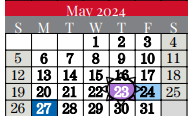 District School Academic Calendar for Bear Creek Elementary for May 2024