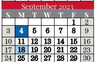 District School Academic Calendar for Colleyville Elementary for September 2023