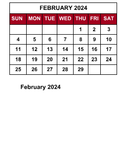 District School Academic Calendar for Parkview Middle School for February 2024