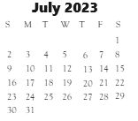 District School Academic Calendar for Preble High for July 2023