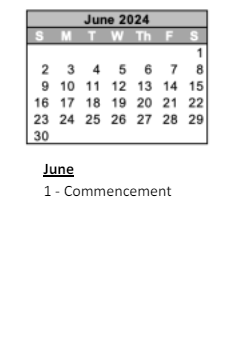 District School Academic Calendar for Greenfield Intermediate School for June 2024