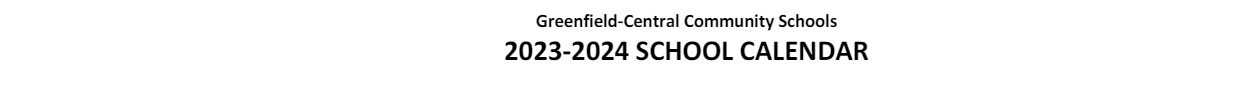 District School Academic Calendar for Greenfield Intermediate School