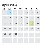 District School Academic Calendar for Stone Elementary for April 2024