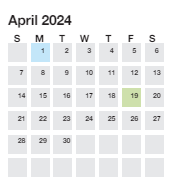 District School Academic Calendar for Duncan Chapel Elementary for April 2024