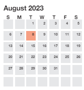 District School Academic Calendar for Duncan Chapel Elementary for August 2023