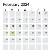 District School Academic Calendar for Alexander Elementary for February 2024