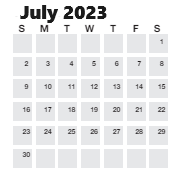 District School Academic Calendar for Duncan Chapel Elementary for July 2023
