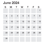 District School Academic Calendar for Duncan Chapel Elementary for June 2024