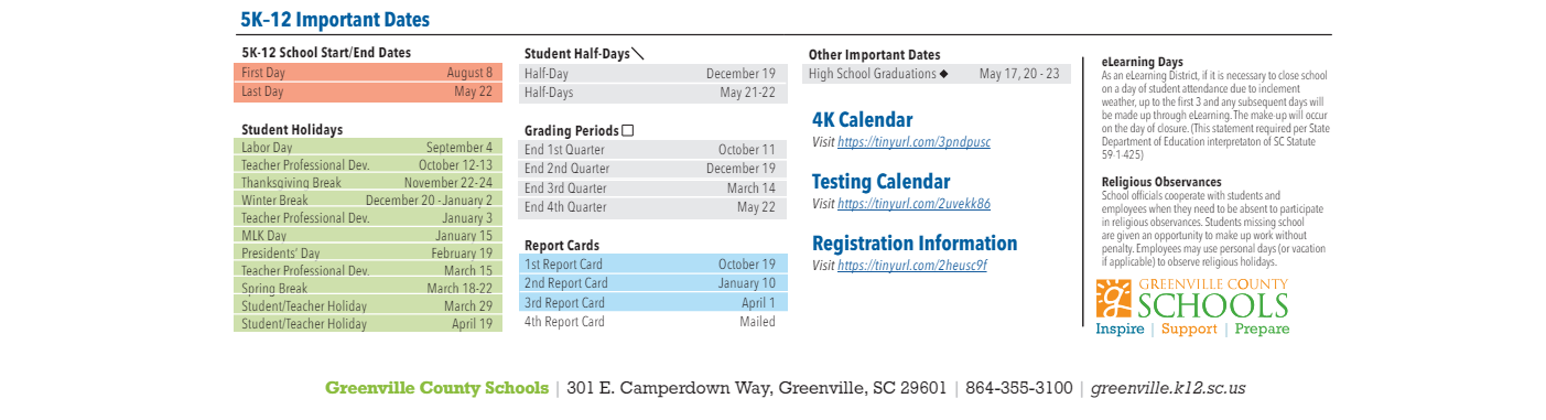 District School Academic Calendar Key for Alexander Elementary