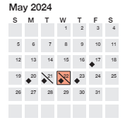 District School Academic Calendar for Duncan Chapel Elementary for May 2024
