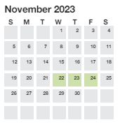 District School Academic Calendar for Duncan Chapel Elementary for November 2023