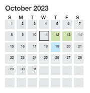 District School Academic Calendar for Duncan Chapel Elementary for October 2023