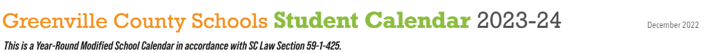 District School Academic Calendar for Duncan Chapel Elementary