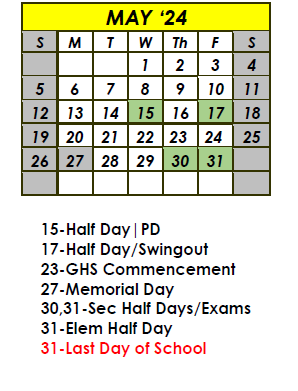 District School Academic Calendar for Em Boyd Elementary School for May 2024