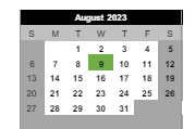 District School Academic Calendar for Griffith Senior High School for August 2023