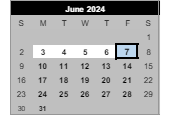 District School Academic Calendar for Griffith Senior High School for June 2024
