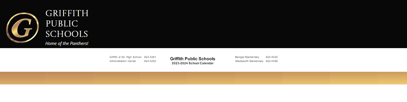 District School Academic Calendar for Griffith Senior High School