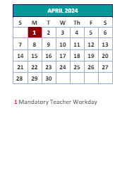 District School Academic Calendar for Gibsonville Elementary for April 2024