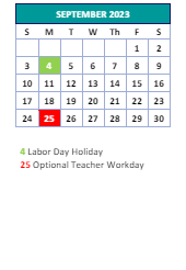 District School Academic Calendar for Northeast Guilford Middle for September 2023