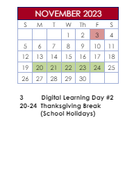 District School Academic Calendar for Berkeley Elementary for November 2023