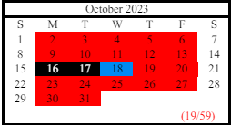 District School Academic Calendar for Chestnut Mountain Elementary School for October 2023