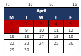 District School Academic Calendar for Hamilton Southeastern Jr High Sch for April 2024