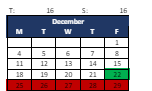 District School Academic Calendar for Hamilton Southeastern Jr High Sch for December 2023