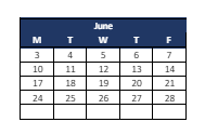 District School Academic Calendar for Hamilton Southeastern Jr High Sch for June 2024