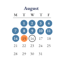 District School Academic Calendar for Lincoln Elementary School for August 2023