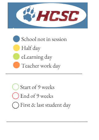 District School Academic Calendar Legend for Lincoln Elementary School