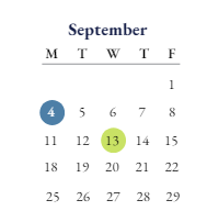 District School Academic Calendar for Lincoln Elementary School for September 2023