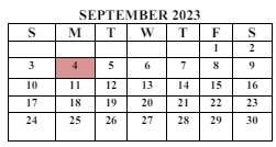 District School Academic Calendar for Meadow View Elementary School for September 2023