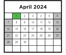 District School Academic Calendar for C. Milton Wright High for April 2024