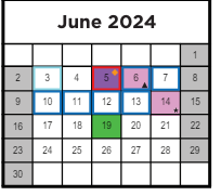 District School Academic Calendar for C. Milton Wright High for June 2024